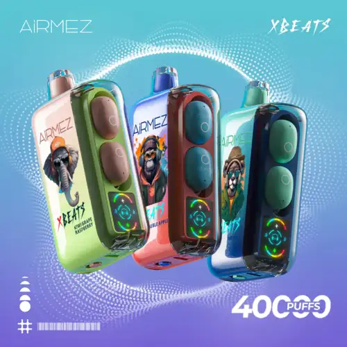 Airmez XBeats 40000 Puffs Disposable Vape Unique Dual Mesh Coil 1000mAh Battery 2% Nicotine