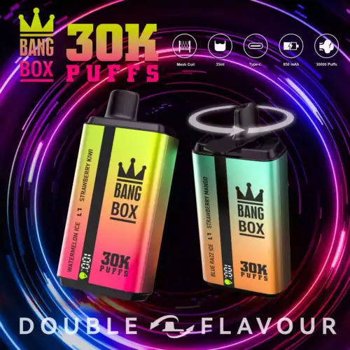 BANG BOX 30000 Puffs Double Flavour Disposable Vape 35mL E-Liquid 850mAh Battery Mesh Coil 0%–5% Nicotine