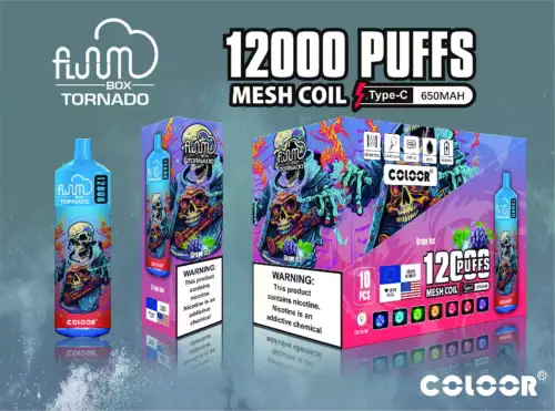 BANG FLUUM Box 12000 Puffs Vape monouso 20ml E-Liquid 650mAh Batteria Mesh Coil Nicotina 0% 2% 3% 5%
