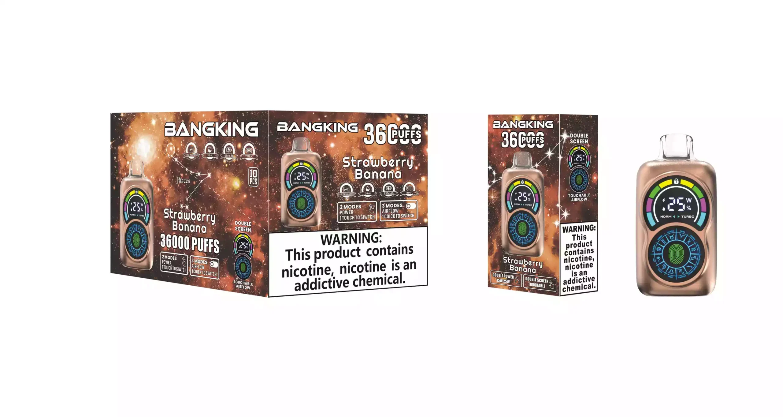 BANG KING 36000 Puffs Disposable Vape 30ml E-Liquid 650mAh Battery Mesh Coil Nicotine 0% 2% 3% 5%