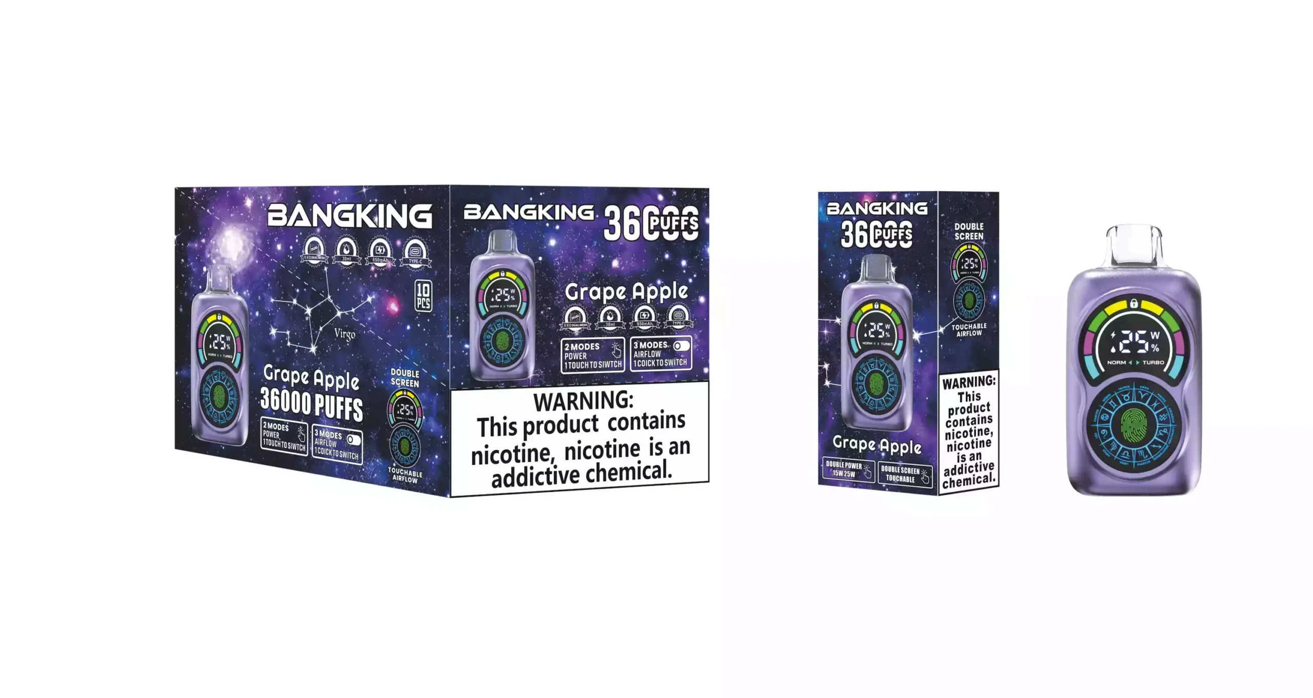 BANG KING 36000 Puffs Disposable Vape 30ml E-Liquid 650mAh Battery Mesh Coil Nicotine 0% 2% 3% 5%