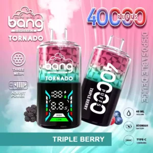 Bang 40000 Puffs Vape jetable 40ml E-Liquid 850mAh Battery Mesh Coil Nicotine 0% 2% 3% 5%