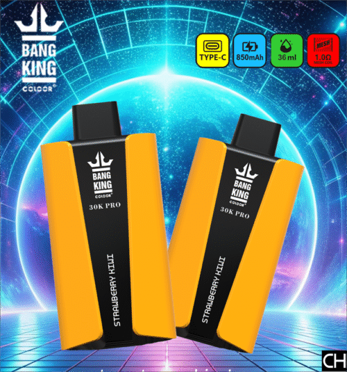 Bang King 30000 Puffs Pro Disposable Vape 36ml E-Liquid 850mAh Battery Mesh Coil Nicotine 0% 2% 3% 5%