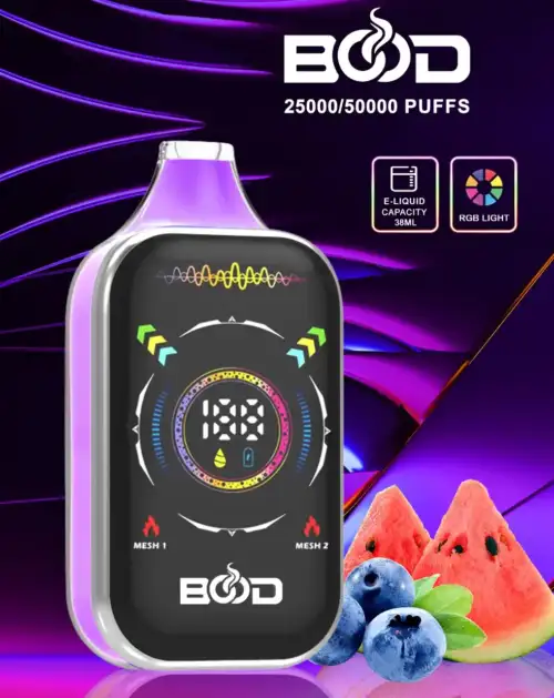 Bood Pulse Pro 25K 50K Puffs Disposable Vape High Capacity with Mesh Coil & 38ml E-Liquid