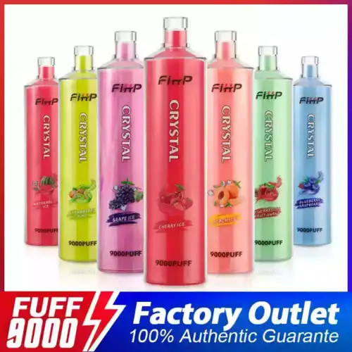 FIHP Crystal 9000 Puffs Disposable Vape 18ml E-Liquid 650mAh Battery Mesh Coil Nicotine 2% 5%
