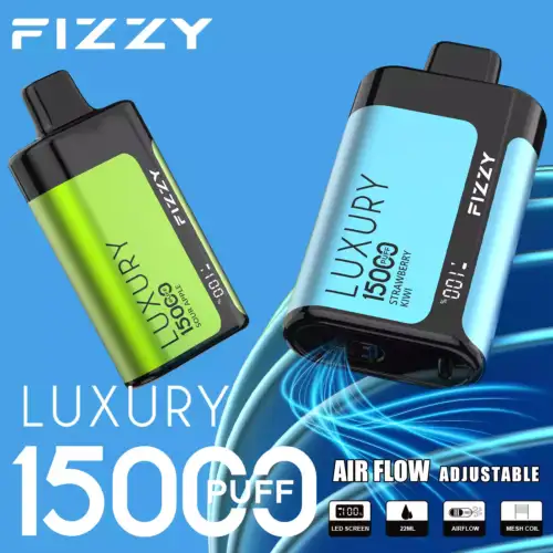 Fizzy Luxury 15000 Puffs Disposable Vape 22ml E-Liquid 650mAh Battery Mesh Coil 2% and 5% Nicotine