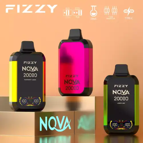 Fizzy Nova 20000 Puffs Disposable Vape 28ml E-Liquid 850mAh Battery Mesh Coil 2% & 5% Nicotine