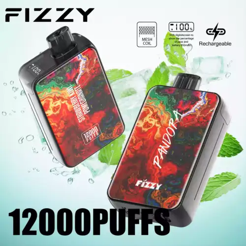 Fizzy Pandora 12000 Puffs Disposable Vape 28ml E-Liquid 850mAh Battery Mesh Coil 2% & 5% Nicotine