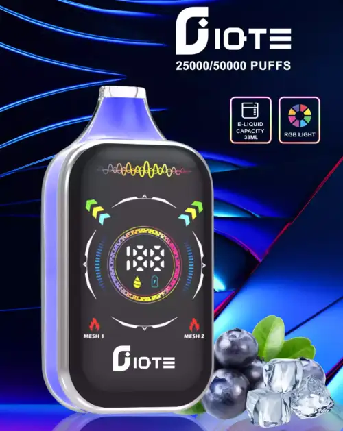 IQTE 50000 Puffs Disposable Vape Type C Rechargeable 800mAh Battery Mesh Coil 0% 2% 5% Nicotine