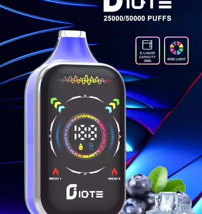 IQTE 50000 Puffs Disposable Vape Type C Rechargeable 800mAh Battery Mesh Coil 0% 2% 5% Nicotine