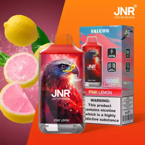 JNR Falcon 16000 Puffs Disposable Vape 22ml E-Liquid 850mAh Battery Dual Mesh Coil 0% 2% 5% Nicotine