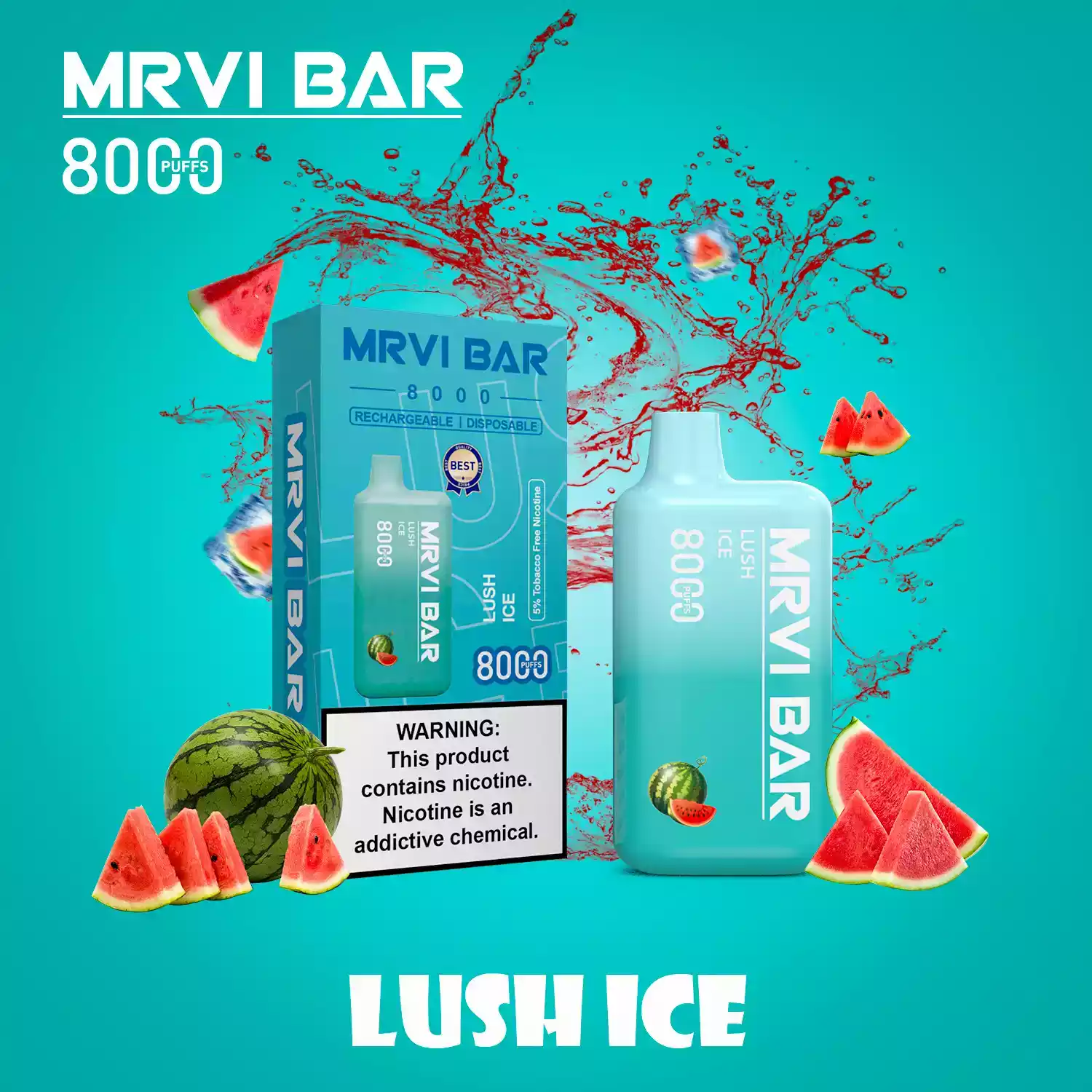 MRVI BAR 8000 Puffs Disposable Vape Compact Powerful and Flavorful