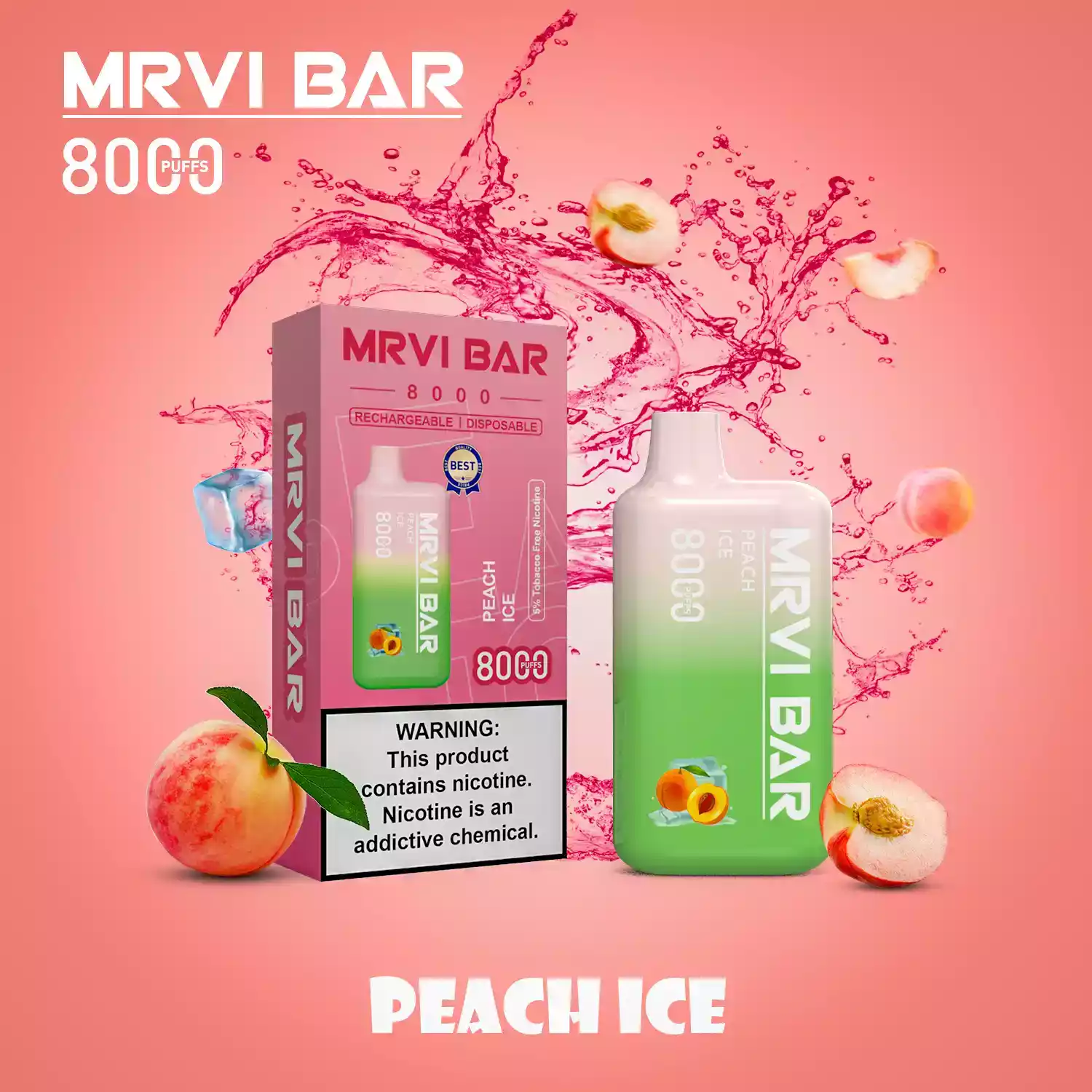 MRVI BAR 8000 Puffs Disposable Vape Compact Powerful and Flavorful