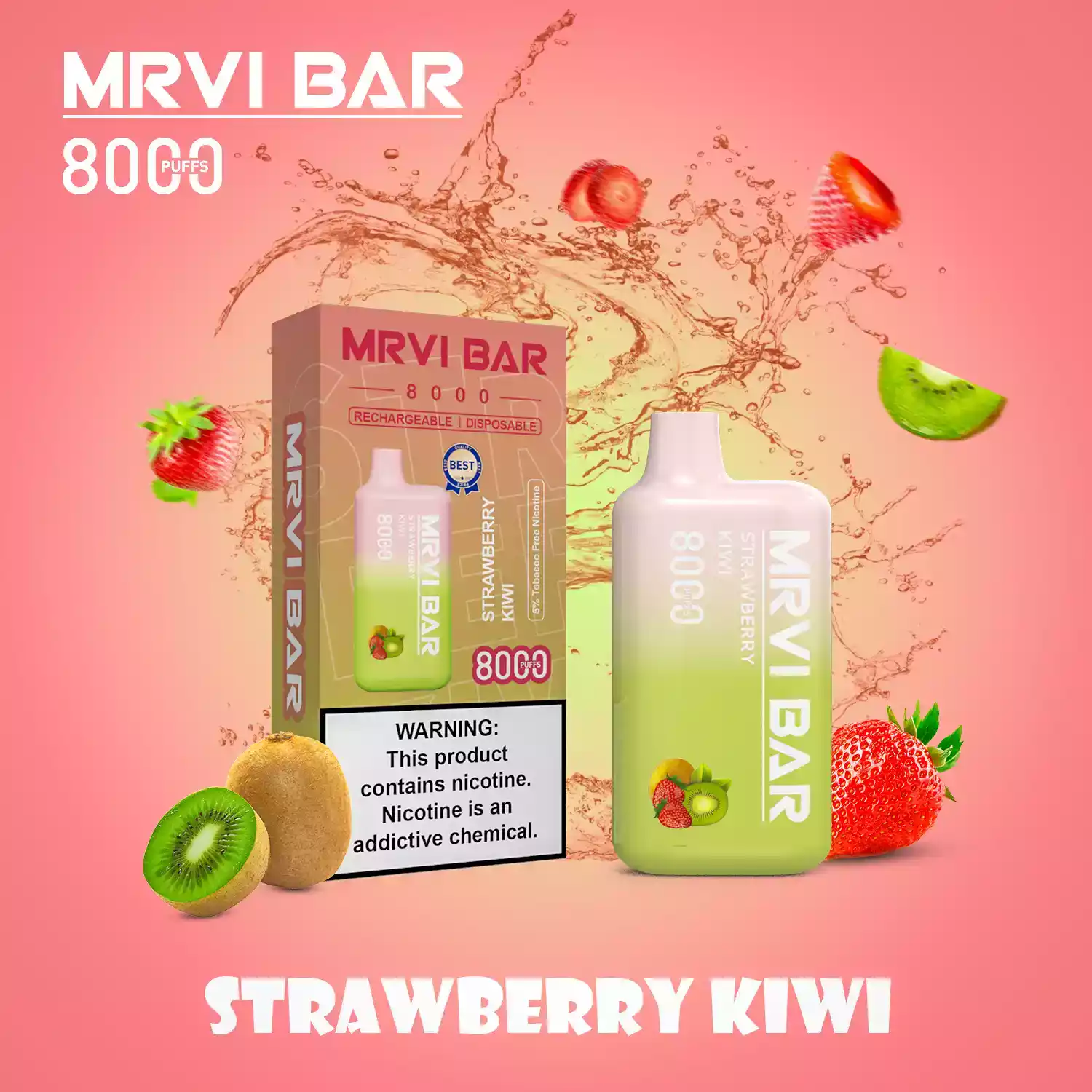 MRVI BAR 8000 Puffs Disposable Vape Compact Powerful and Flavorful