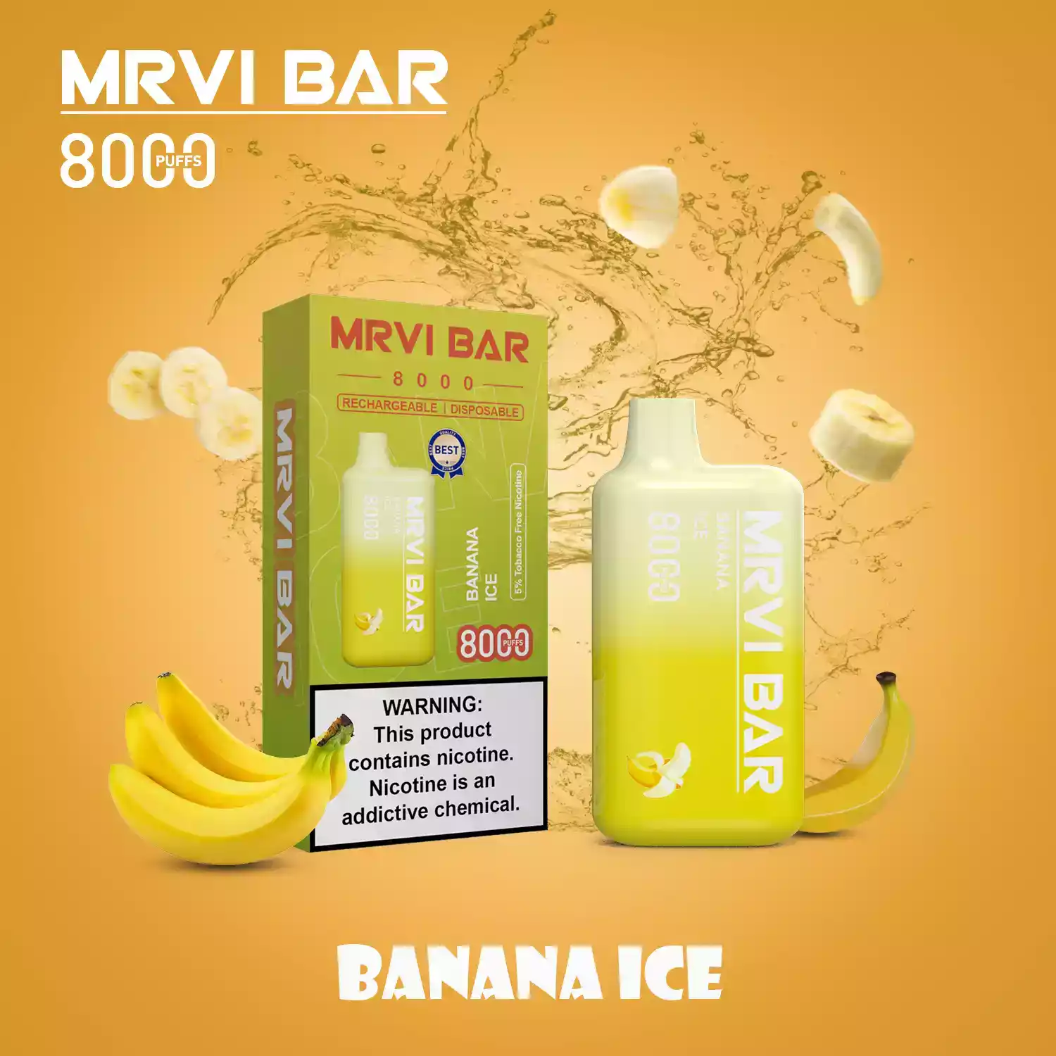 MRVI BAR 8000 Puffs Disposable Vape Compact Powerful and Flavorful