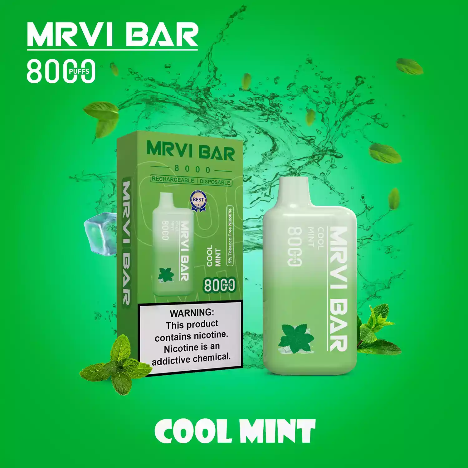MRVI BAR 8000 Puffs Disposable Vape Compact Powerful and Flavorful