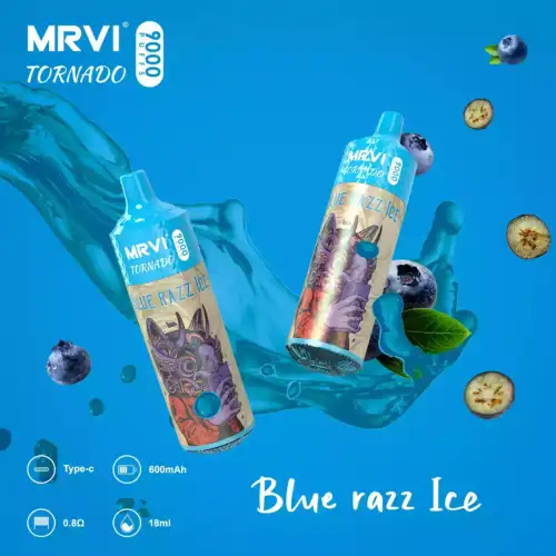 MRVI TORNADO 9000 Puffs Disposable Vape 18ml E-Liquid 600mAh Battery Mesh Coil Nicotine 2% 3% 5%