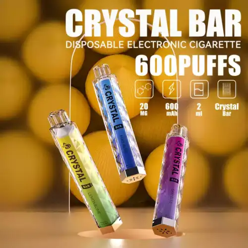 MYDE CRYSTAL BAR 600 Puffs Disposable Vape 2ml E-Liquid 400mAh Battery Mesh Coil 2% Nicotine