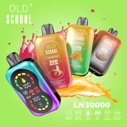 OLD School LN 30000 Puffs Vape usa e getta ad alta capacità con flusso d'aria regolabile e 30ml di liquido elettronico