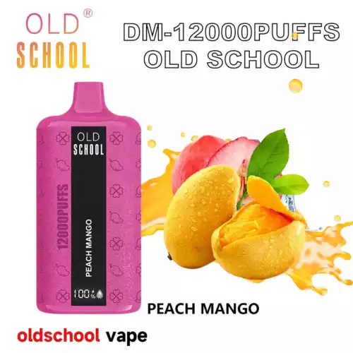 Old School DM 12000 bouffées Vape jetable 18ml E-Liquid, 480mAh Battery Mesh Coil Nicotine 0%-5%