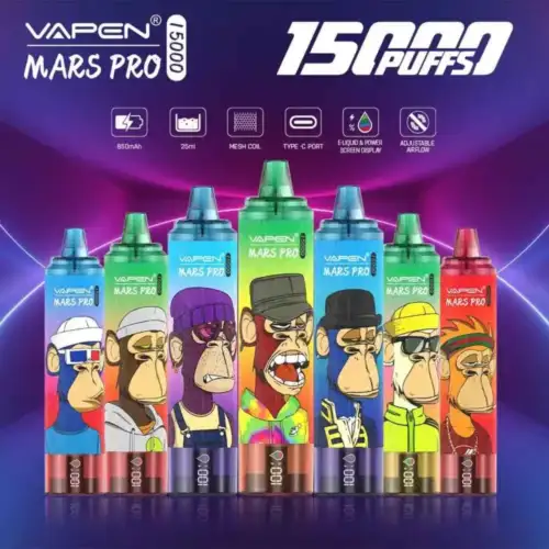 VAPEN MRS PRO 15000 PUFFS Disposable Vape 24ml E-Liquid 850mAh Battery Mesh Coil Adjustable Airflow 2% Nicotine