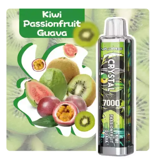 VAPME CRYSTAL 7000 Puffs Disposable Vape 14ml E-Liquid 850mAh Rechargeable Battery 2% & 5% Nicotine