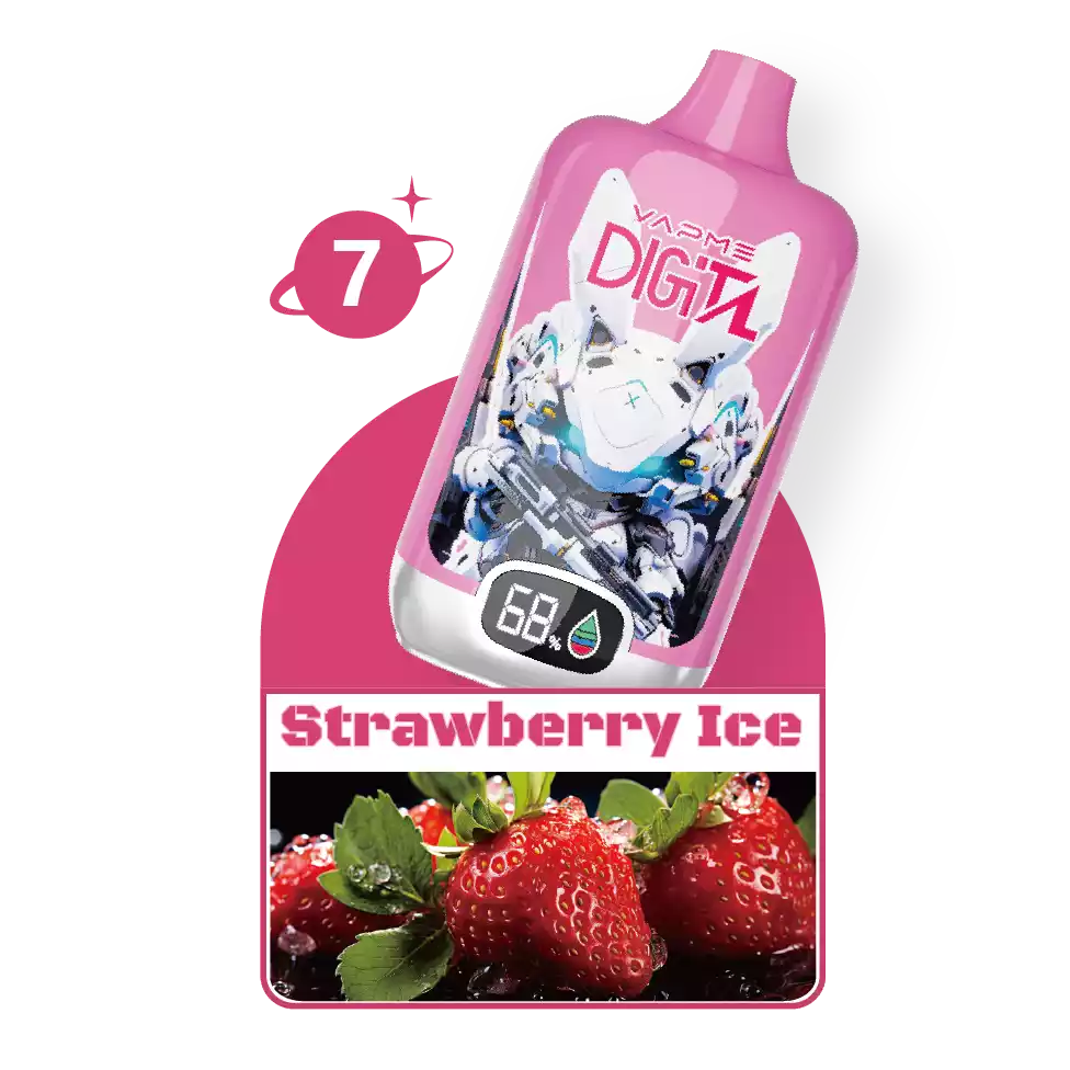 VAPME Digital 12000 Puffs Disposable Vape 20ml E-Liquid850mAh Battery Mesh Coil Nicotine 2% 5%