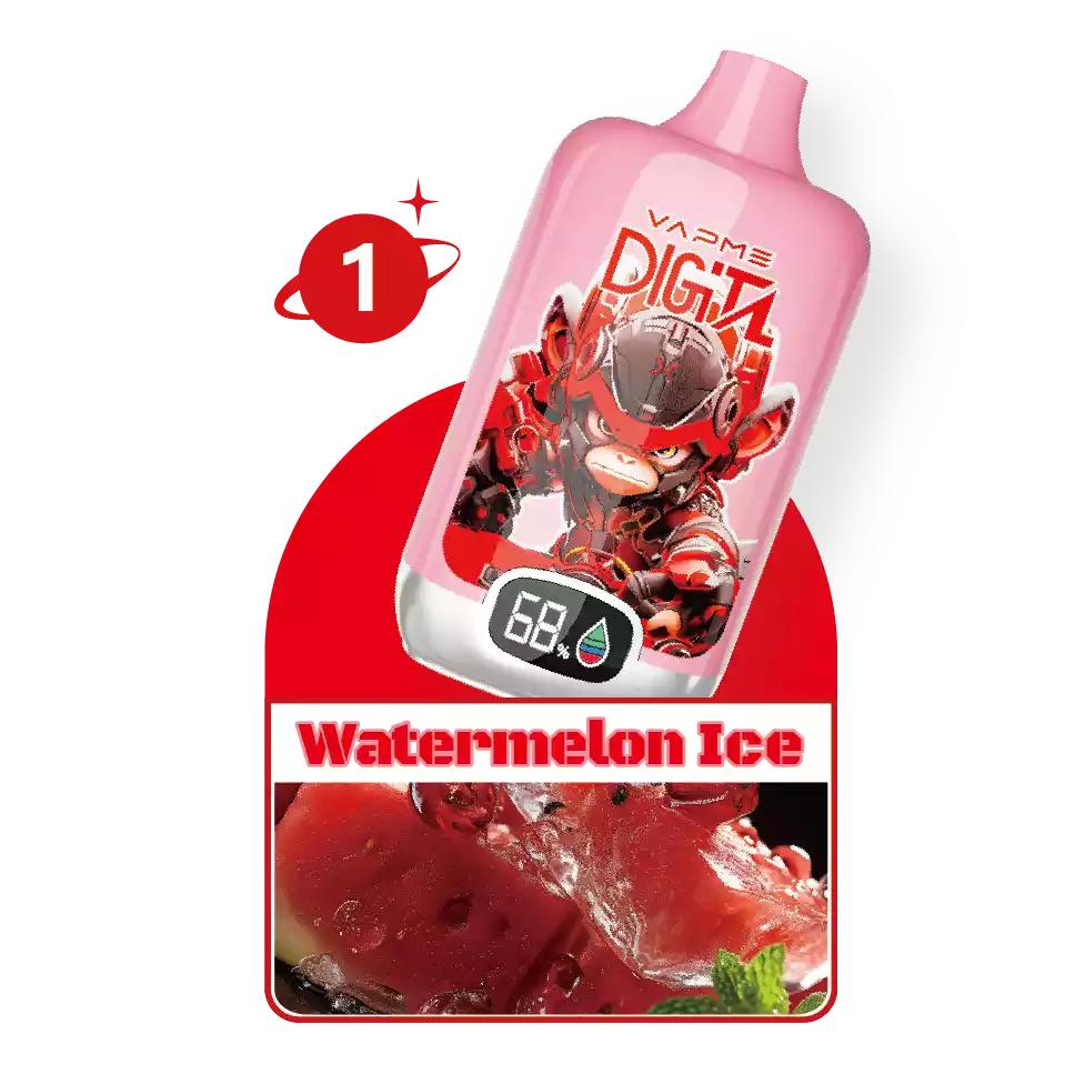 VAPME Digital 12000 Puffs Disposable Vape 20ml E-Liquid850mAh Battery Mesh Coil Nicotine 2% 5%