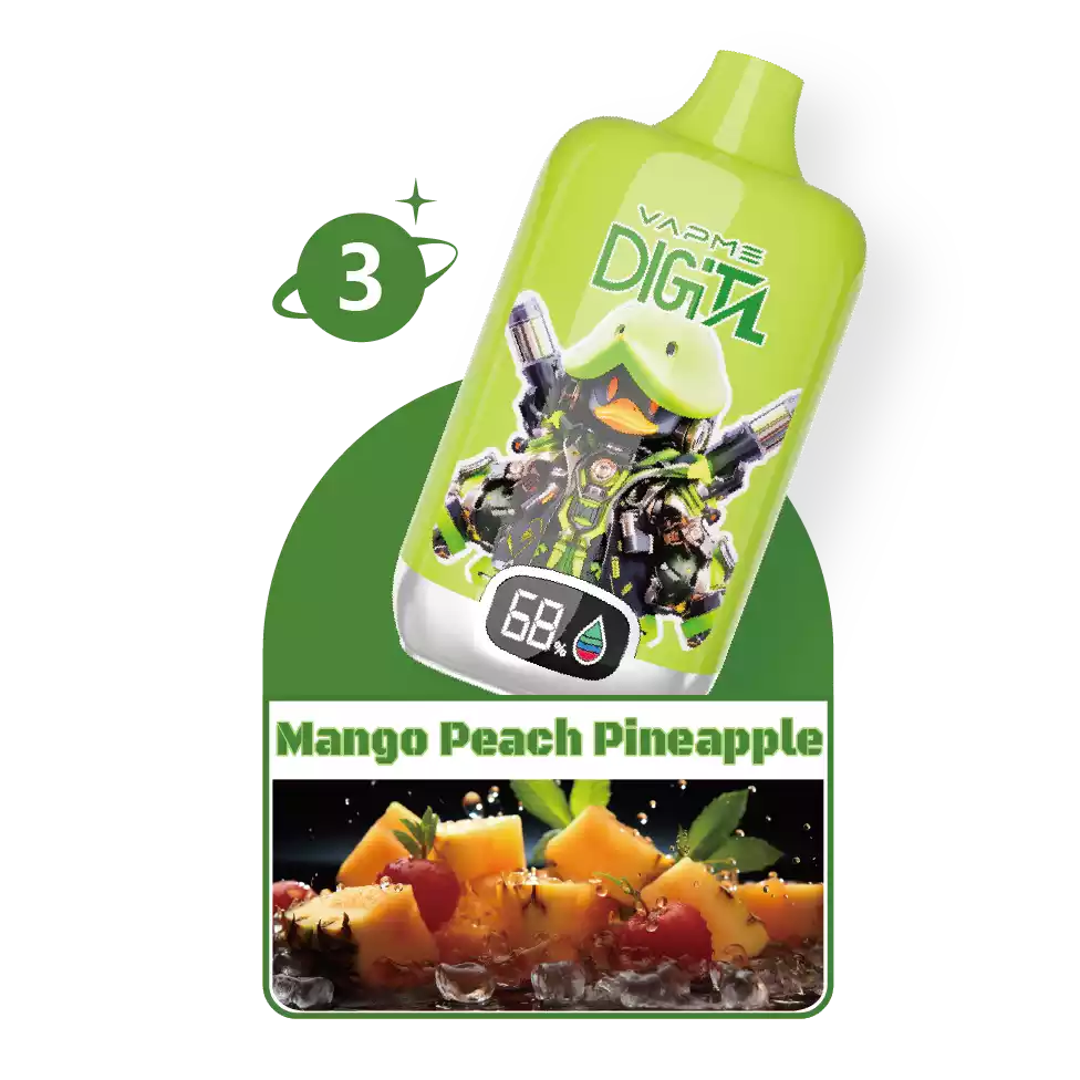 VAPME Digital 12000 Puffs Disposable Vape 20ml E-Liquid850mAh Battery Mesh Coil Nicotine 2% 5%