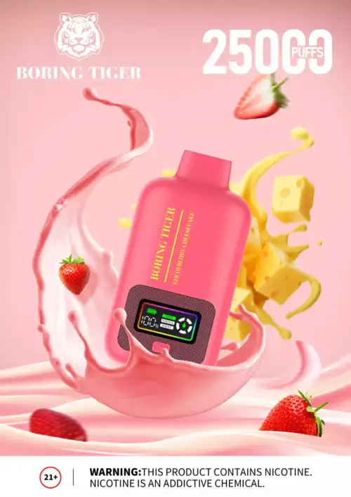 VASY Boring Tiger 25000 Puffs Disposable Vape 26ml E-Liquid 1000mAh Battery Mesh Coil 0% & 5% Nicotine