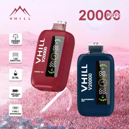 VHILL 20000 Puffs Disposable Vape 22ml E-Liquid 650mAh Battery Mesh Coil 5% Nicotine