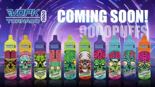 VOPK TORNADO 9000 Puffs Disposable Vape 18ml E-Liquid 600mAh Battery Mesh Coil Nicotine 0% 2% 3% 5%
