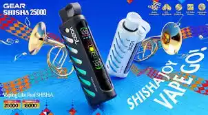 Vozol Gear Shisha 25000 Puffs Disposable Vape 25mL E-Liquid 1000mAh Battery Mesh Coil 5% Nicotine