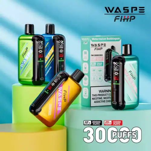 WASPE FW 30000 Puffs Disposable Vape 28ml E-Liquid 850mAh Battery Mesh Coil Nicotine 0% 2% 5%