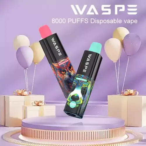Waspe 8000 Puffs Disposable Vape 16ml E-Liquid Mesh Coil 650mAh BatteryWaspe 8000 Puffs Disposable Vape 16ml E-Liquid Mesh Coil 650mAh Battery