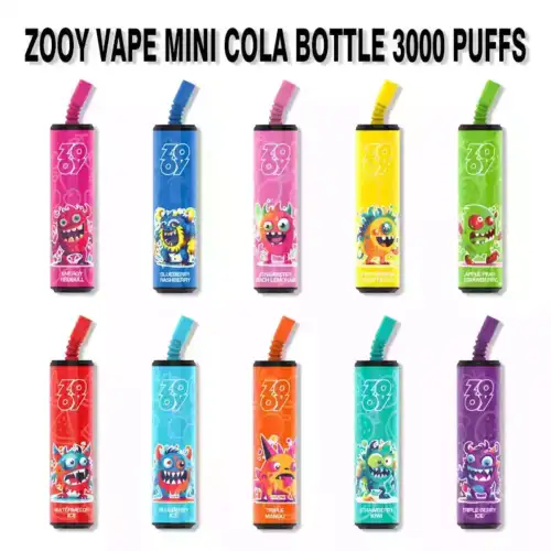 ZOOY Cola 3000 Puffs Disposable Vape 9ml E-Liquid 850mAh Rechargeable Battery 50mg Nic Salt