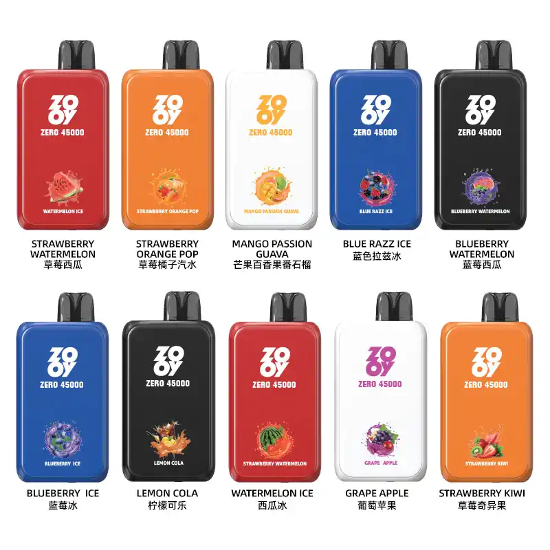 ZOOY ZERO 45000 Puffs Disposable Vape Built-in Smart Display 1000mAh Battery Mesh Coil Nicotine 2% 3% 5%