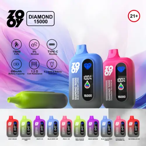 Zooy Diamond 15000 Puffs Disposable Vape Premium Vape Experience