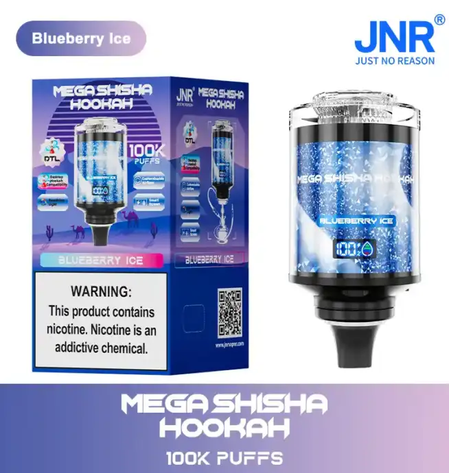 JNR Mega Shisha Hookah 100000 Puffs Disposable Vape Smart Screen Dual Mouthpiece 0%2%5% Nicotine - Image 13
